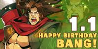 2018. <i>Today is Bang Shishigami's birthday! And also, happy New Year! Please continue to support BlazBlue this year as well!</i>