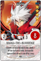 Advice text: <i>RAGNA=THE=BLOODEDGE, also known as the Grim Reaper, is an infamous SS-class rebel with the powerful [Azure] Grimoire for the Azure. Every turn, he absorbs HP from an opponent and decreases the opponent hero's HP. He's a great addition to your battlefield.</i>